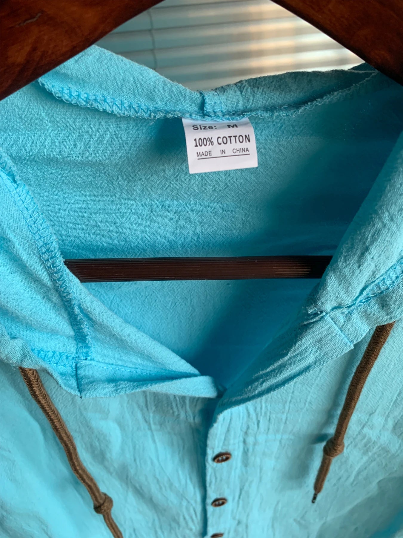 Chemise Décontractée Été 100% Coton à Capuche