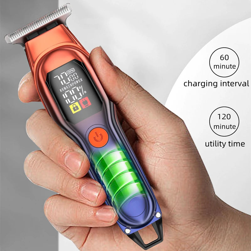 Tondeuse Électrique Pro à Affichage LED – Acier Inoxydable