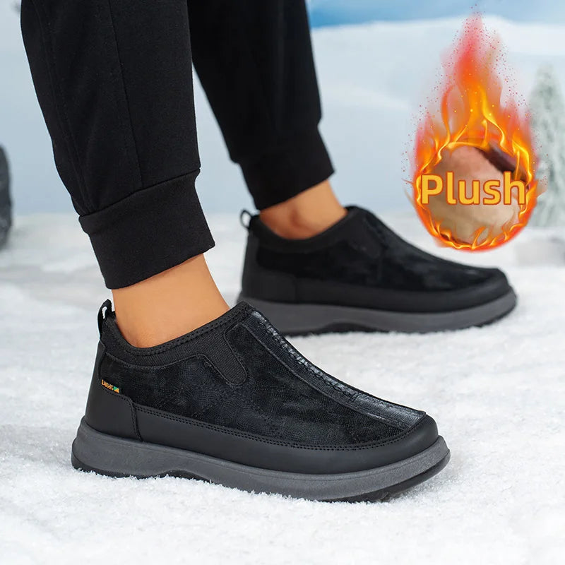 Chaussures de Ville d'Hiver Faciles à enfiler & Doublure Polaire
