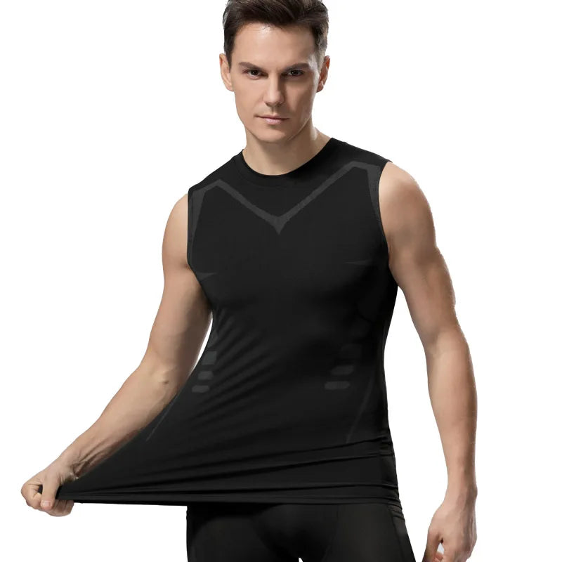 Débardeur de Compression Homme – Haut de Sport Sculptant à Séchage Rapide pour Fitness, Musculation et Entraînement