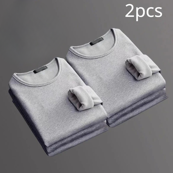 Lot de 2 T-shirts thermiques manches longues Doublure polaire -  Homme