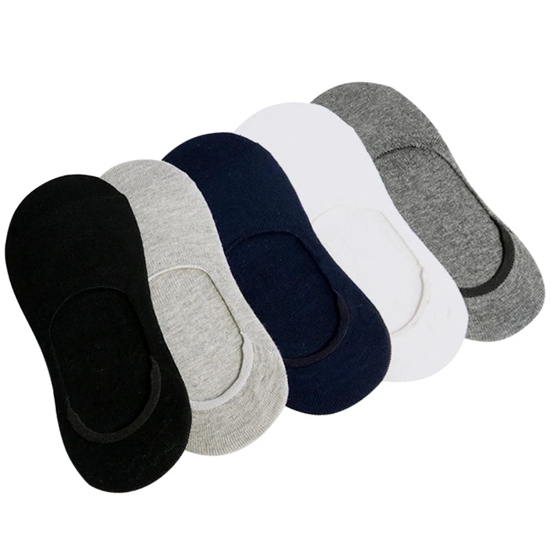 Chaussettes Bateau Invisibles en Coton Respirant avec Silicone - Homme