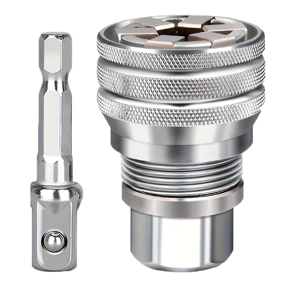 Clé à Douille Universelle Réglable 10–19 mm – Cliquet Multifonction avec Tige – Kit 2 Pièces