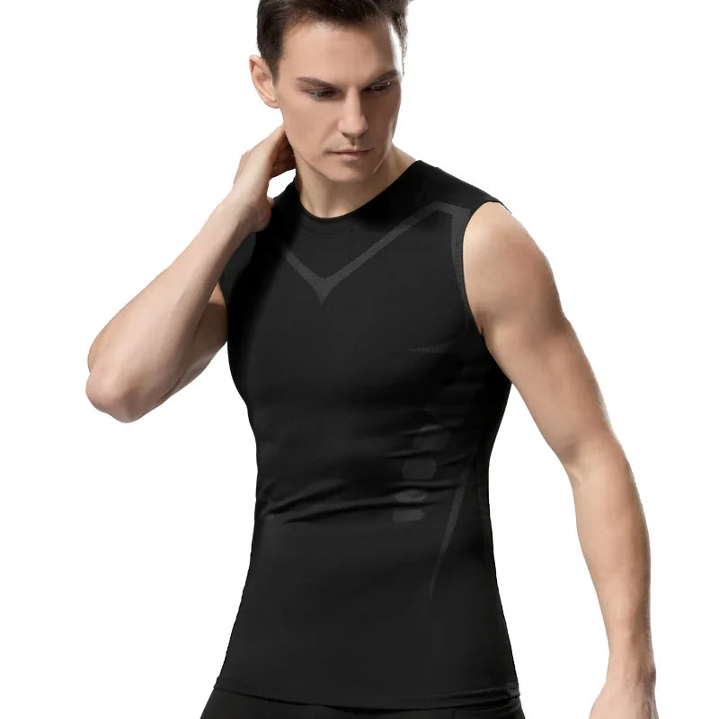 Débardeur de Compression Homme – Haut de Sport Sculptant à Séchage Rapide pour Fitness, Musculation et Entraînement