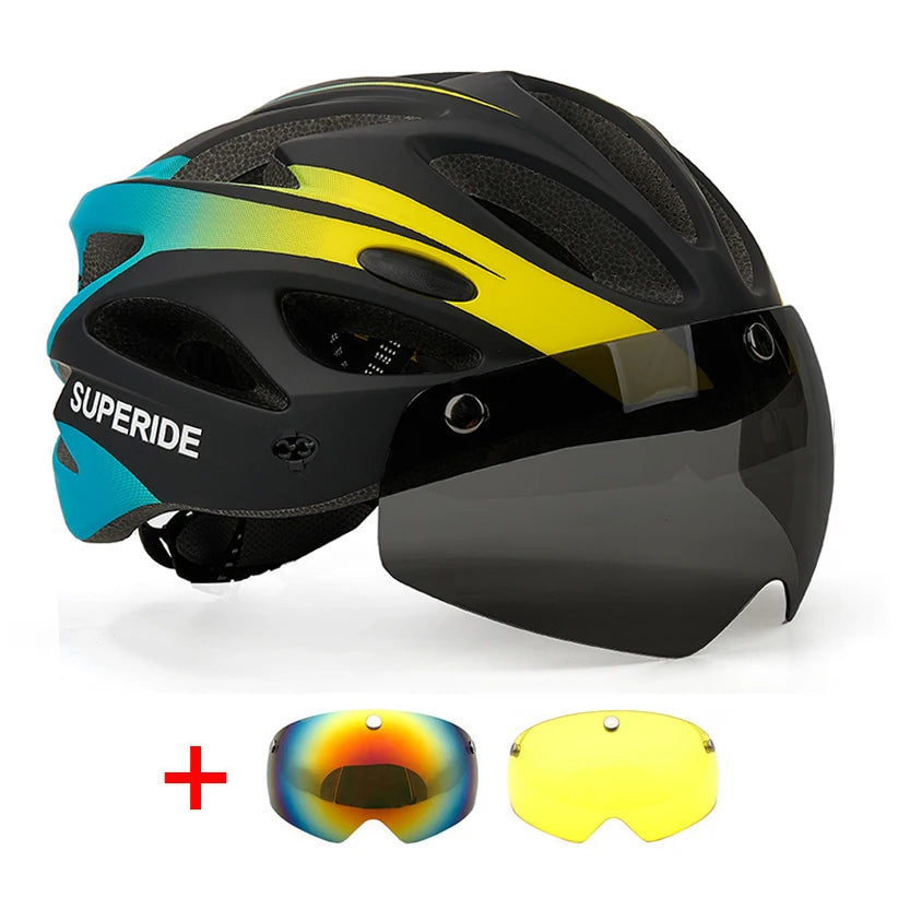 Casque Vélo Ultra Léger avec 3 Visières Amovibles et magnétiques