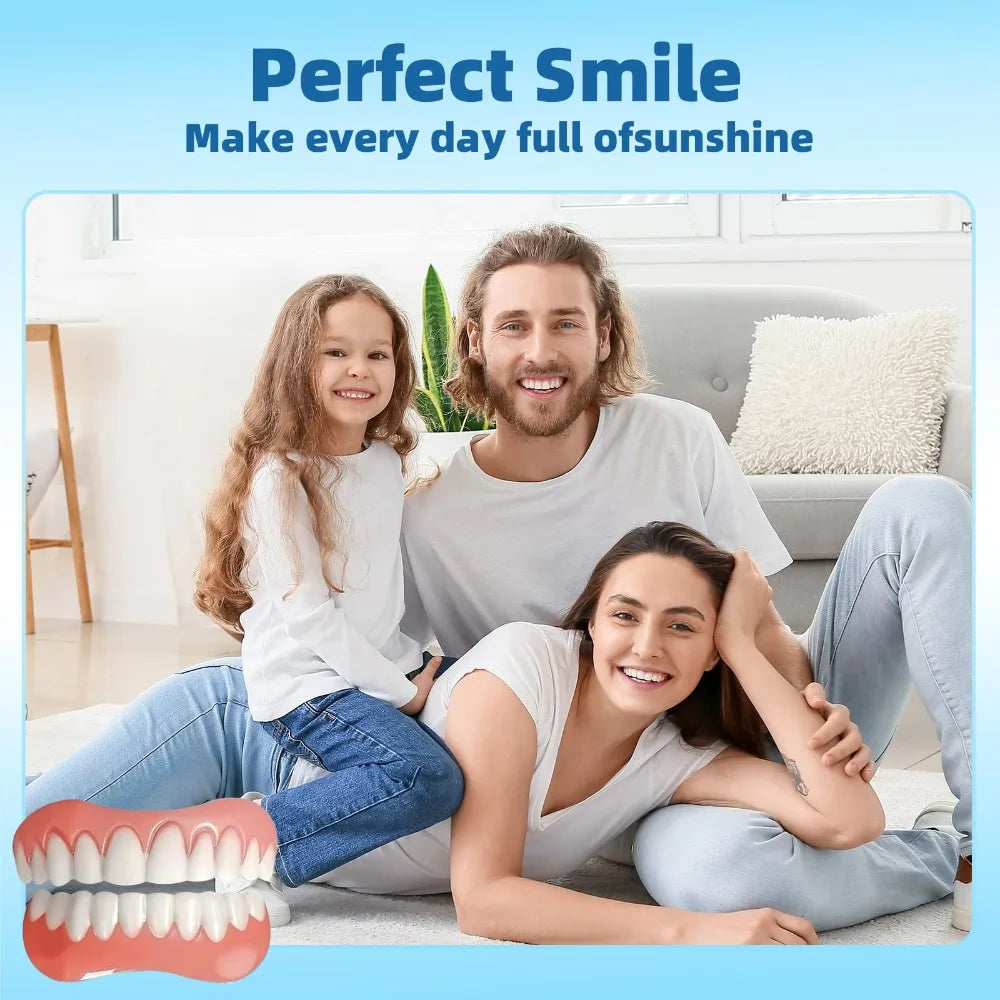 Prothèse Dentaire Complète Amovible en Silicone – Dentier Haut et Bas, Aspect Naturel & Confort Souple