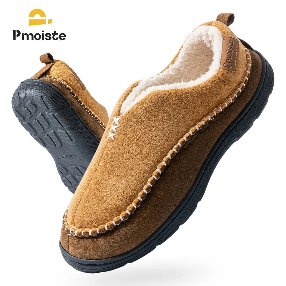 Chaussons Bicolore en Peluche Chaude & Antidérapants - Homme