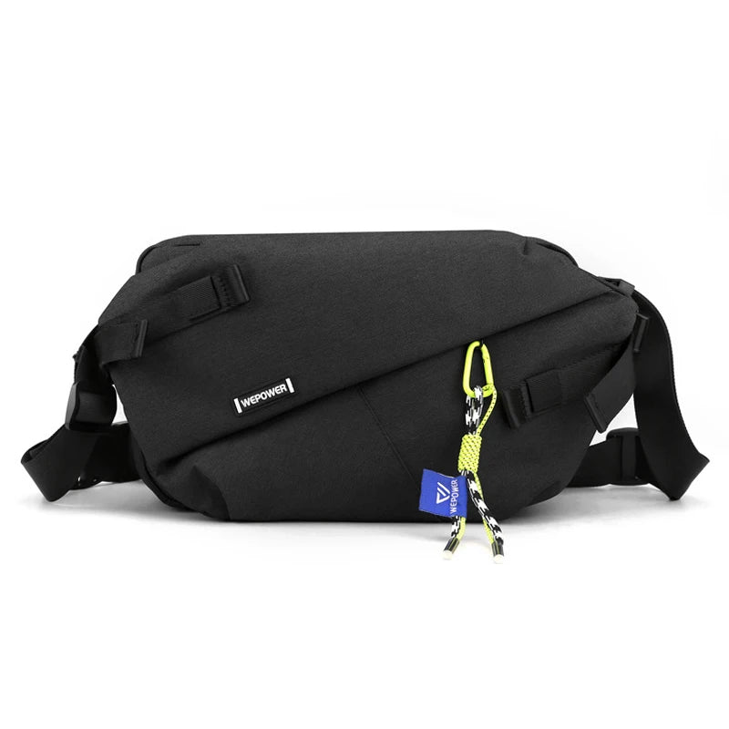 Sac Bandoulière Multi-Poches en Nylon Bicolore