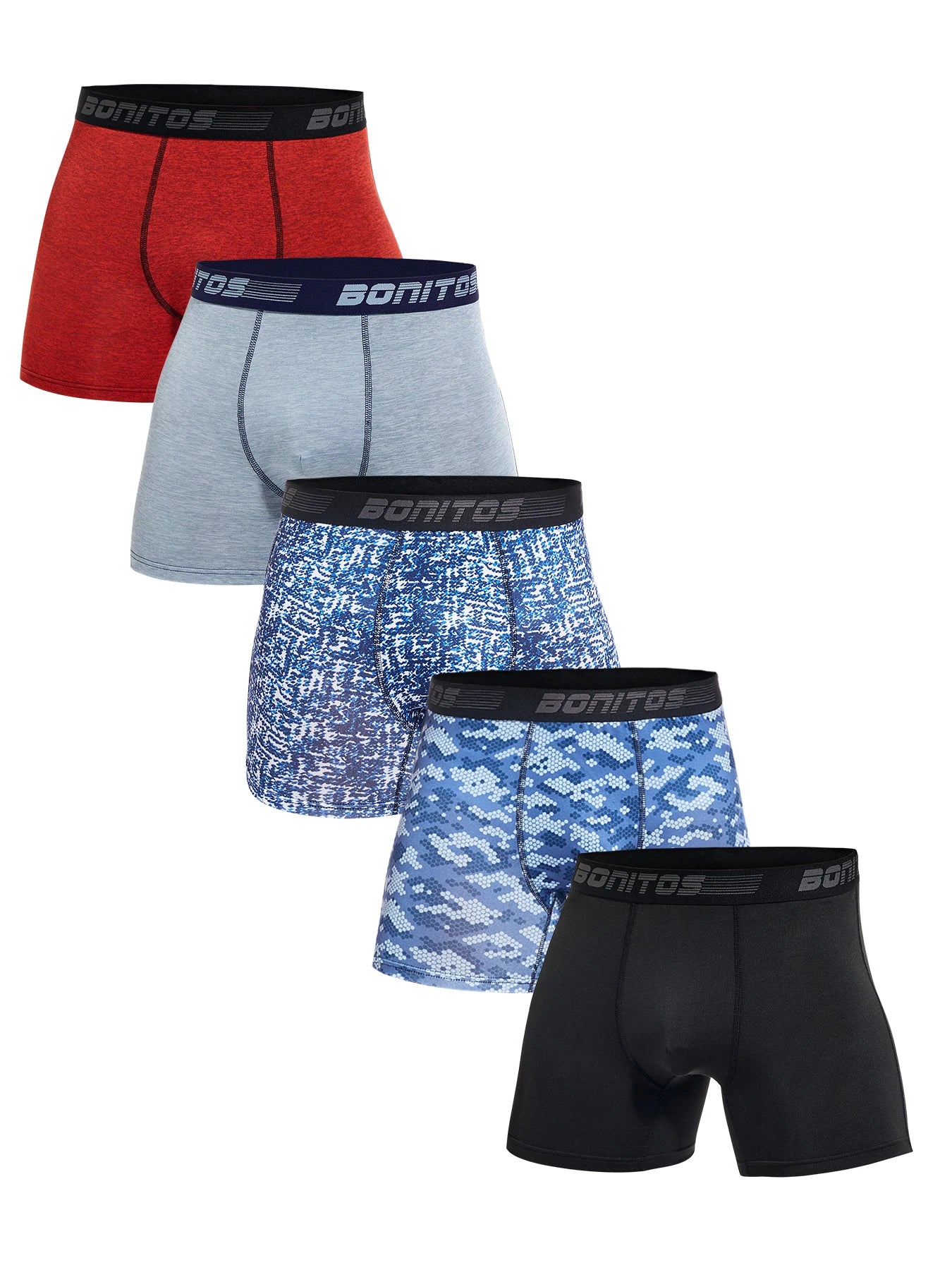 Caleçons Homme Stretch Élégants – 5 Pièces