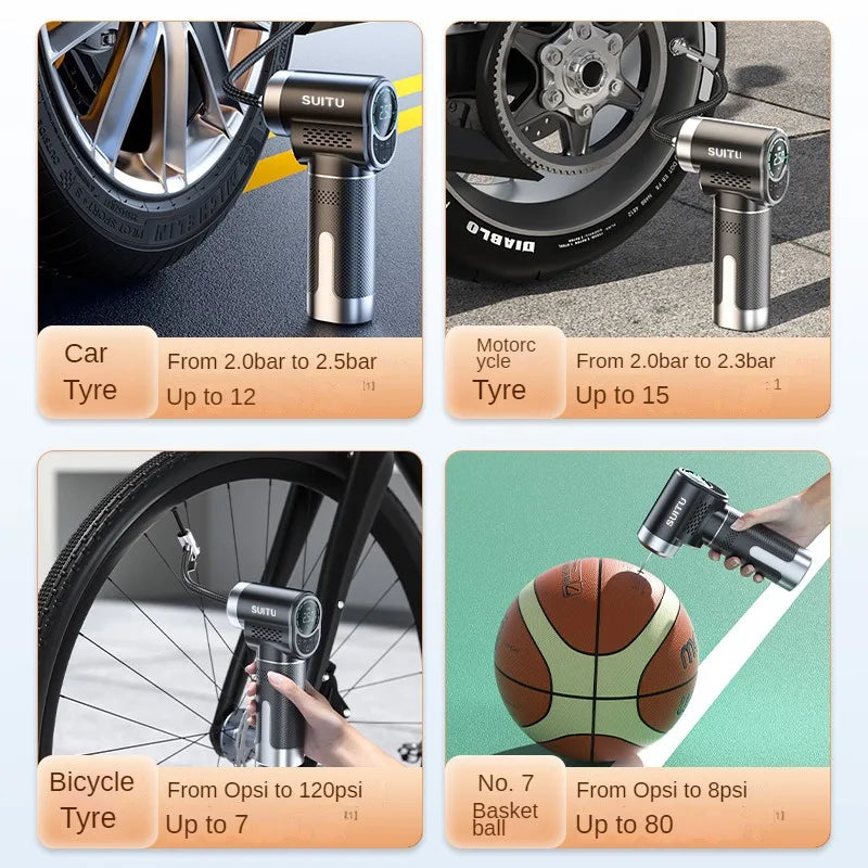 Mini Compresseur Électrique USB Haute Pression - Auto, Moto, Vélo