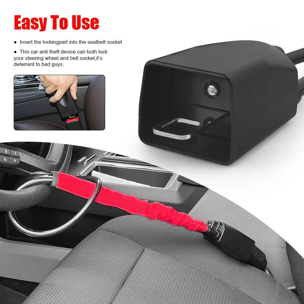 Anti-vol de Volant de Voiture Prise Ceinture