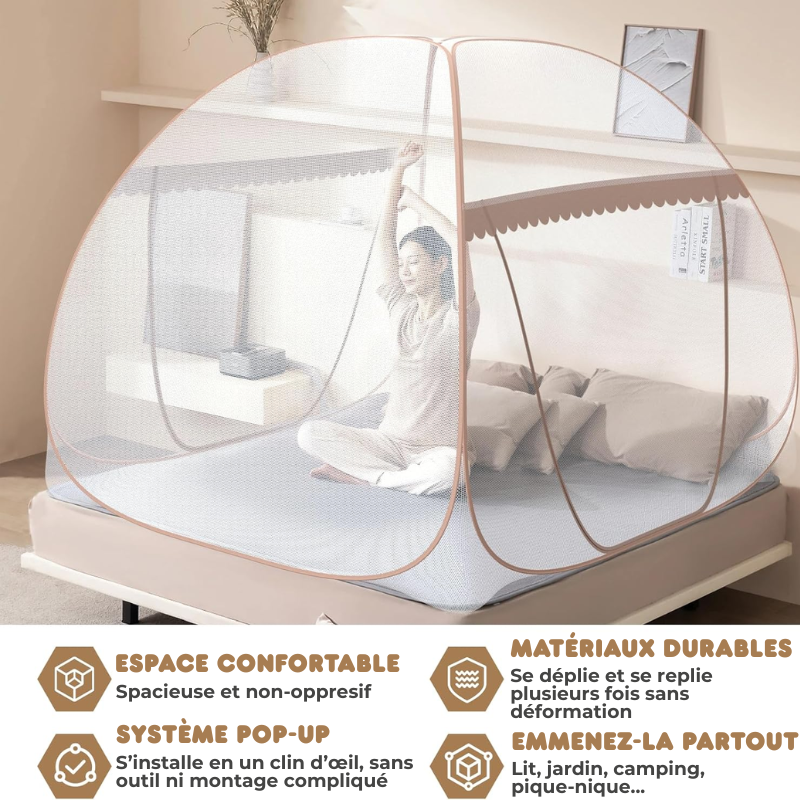 Tente Moustiquaire de lit Pop Up - Aucune Installation