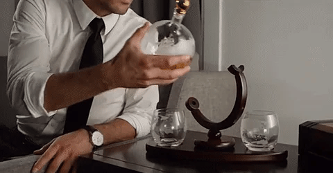 Carafe Whisky Globe + 2 Verres OFFERTS - Idée Cadeau
