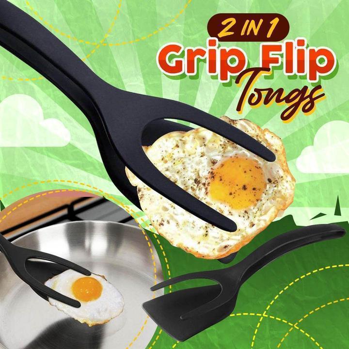 Nizar GripFlip - Pince de cuisine 2 en 1