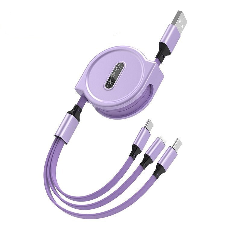Câble USB rétractable 3 en 1 - 1 câble acheté = 1 OFFERT