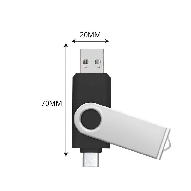 Clé USB 2 en 1 - 64GB (USB et USB Type C)