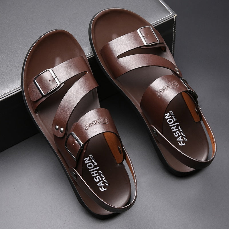 Sandales d'été en cuir pour hommes