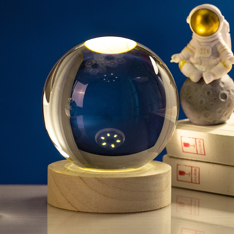 Lampe de chevet en cristal 3D