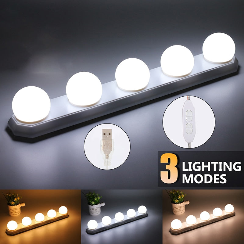 Applique LED ventouse pour miroir