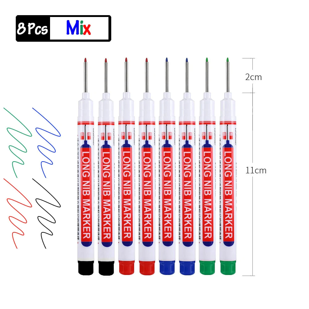 Ensemble de stylos marqueurs à tête longue 8pcs