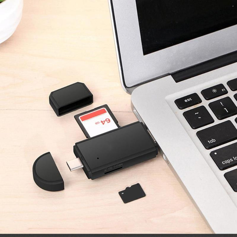 Lecteur de Carte 3 en 1 Micro USB - USB - Type C pour Android