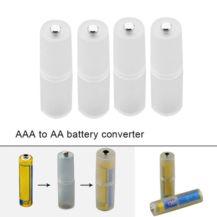 Pack de 4 convertisseurs de piles AAA vers AA
